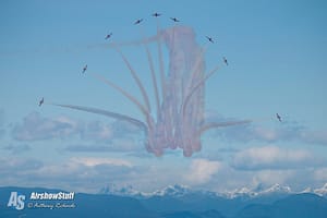 Canadian Snowbirds Practice - Maple Split - Air Force Beach, BC