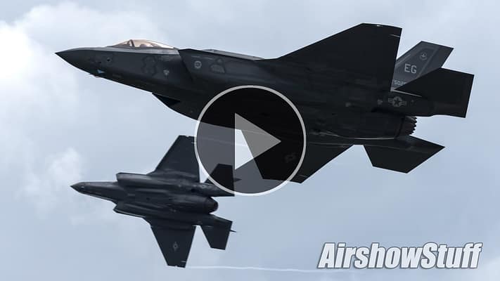 WATCH:  Lightning Strikes Oshkosh! F-35 Lightning II Arrival And Flybys