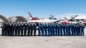 US Air Force Thunderbirds and US Navy Blue Angels