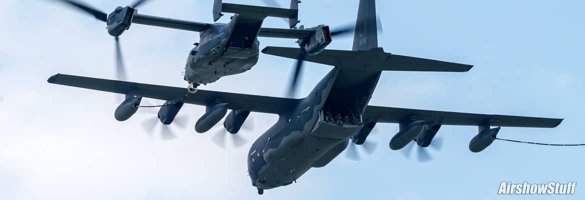 Air Force Special Operations - CV-22 Osprey and MC-130J - EAA AirVenture Oshkosh 2021 - AirshowStuff