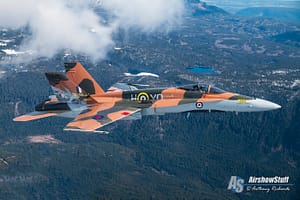 CF-18 Hornet Demo Team Battle of Britain Scheme - Air to Air Over British Columbia