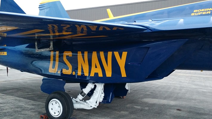 FIRST LOOK – New Blue Angel F-18 Super Hornet Unveiled!