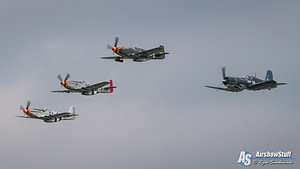 P-51 Mustangs in Formation - Thunder Over Michigan 2015