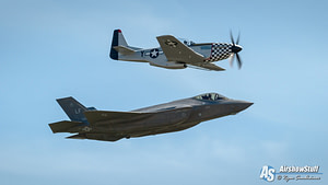 F-35 Lightning II and P-51 Mustang Heritage Flight