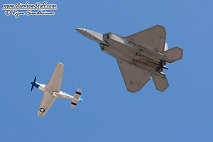 F-22 Raptor and P-51 Mustang - USAF Heritage Flight
