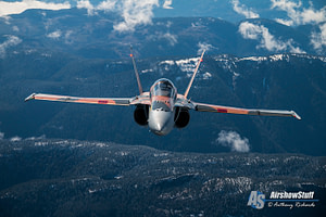 2015 CF-18 Hornet Demo Team Battle of Britain Scheme - Air to Air Over British Columbia