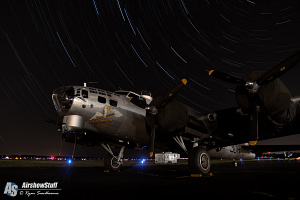B-17 Flying Fortress "Aluminum Overcast" Star Trails - Heavy Bombers Weekend 2015