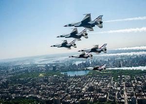 USAF Thunderbirds Over Central Park - New York City