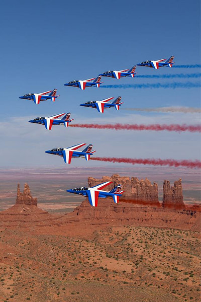 Patrouille de France Fly Over Monument Valley