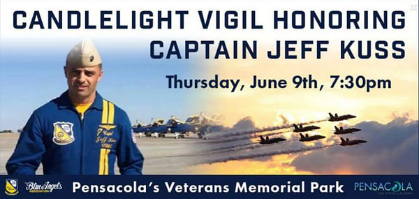 Candlelight Vigil to Honor Blue Angel 6 Marine Capt Jeff Kuss