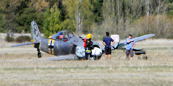 FW-190 Crash Landing in New Zealand - Credit: SNPA
