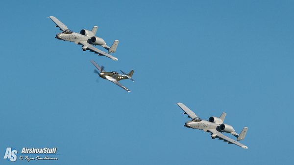 P-51 Mustang and A-10 Warthogs - USAF Heritage Flight