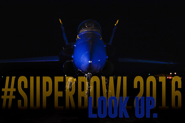 US Navy Blue Angels Super Bowl 50 Flyover