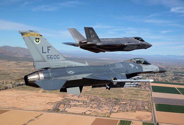 F-35 Lightning II and F-16 Fighting Falcon