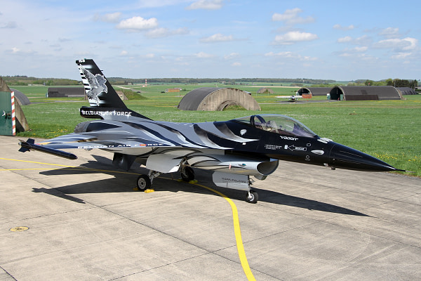 Belgian Air Force Unveils STUNNING “Dark Falcon” F-16 Paint Scheme