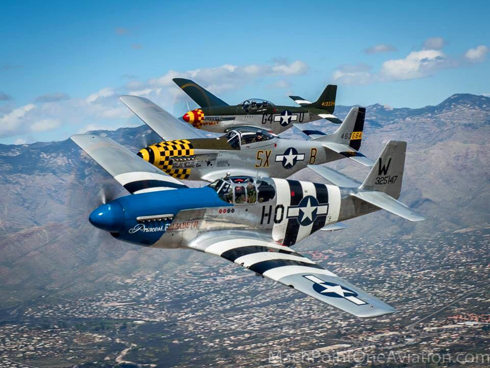 P-51 Mustangs Air to Air - USAF Heritage Flight