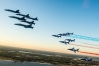 RARE SIGHT: Blue Angels and Patrouille de France Fly Together